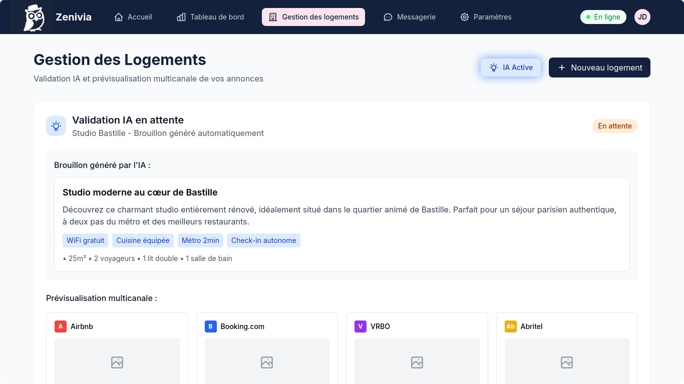 Boîte de réception unifiée Zenivia